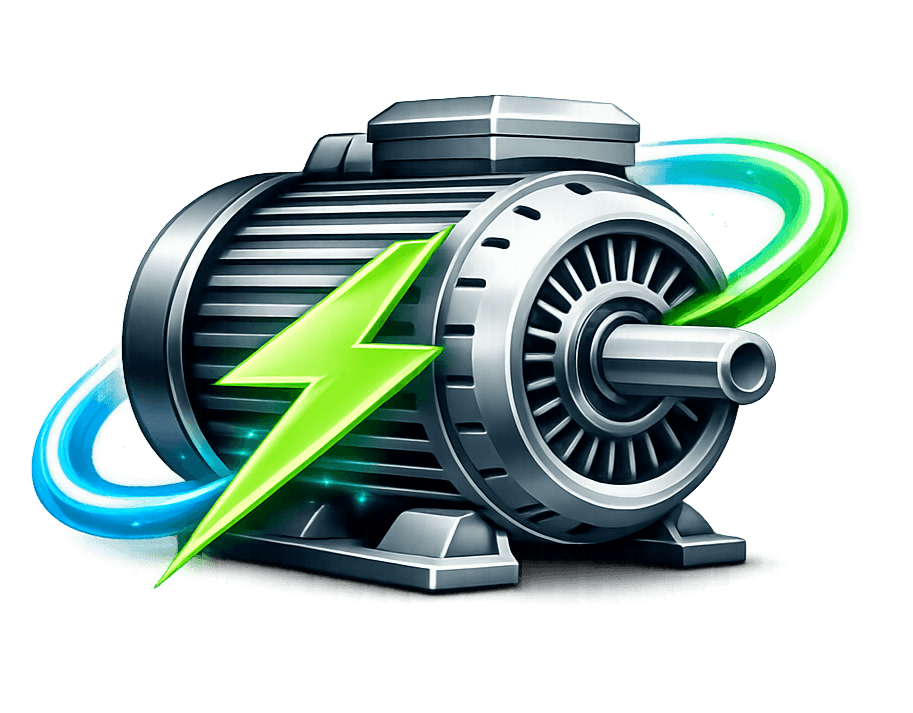 High-efficiency industrial motor
